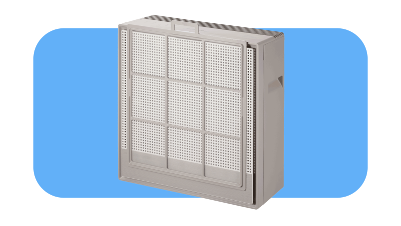 White and gray, Coway Airmega 250S air purifier.
