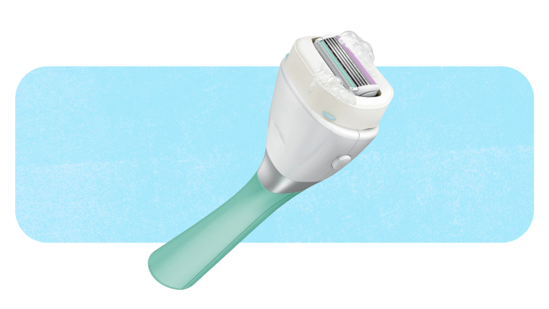 Product shot of the  Schick Intuition Razor Sensitive Care shaver.