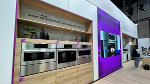 The Bosch booth on the CES 2026 show floor at the Las Vegas Convention Center