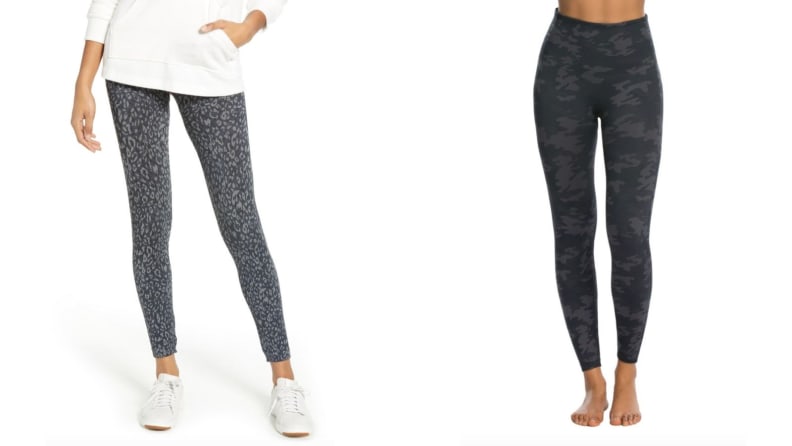 Spanx Look at me Now Seamless Leggings Cheetah Leopard Print Gray