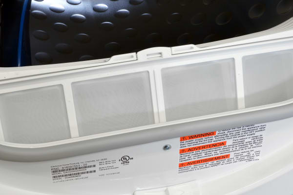 The Electrolux EIED200QSW uses a small basket instead of a screen for catching lint.