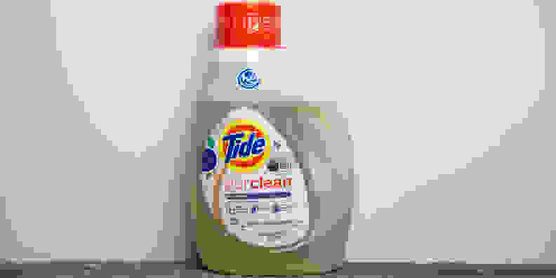 Tide PurClean comes in a clear bottle. It goes on sale in May.