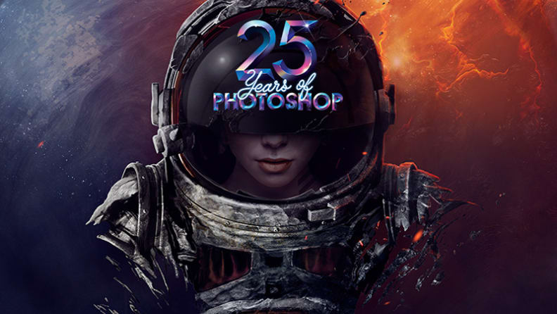 Adobe's graphic celebrating 25 years of Photoshop.