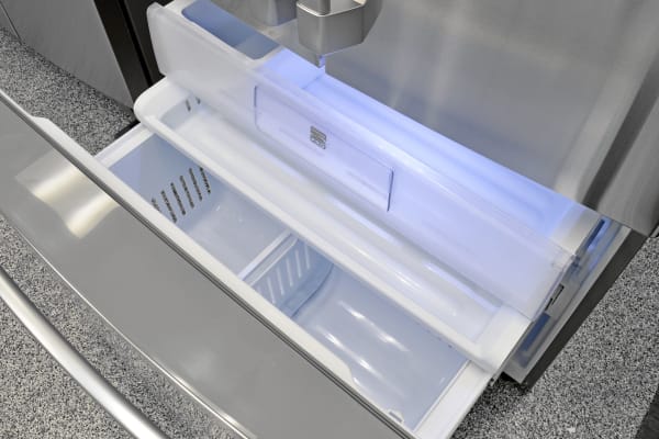 The Kenmore Pro 79993's pullout freezer feels a bit shallow, but that's true for all counter depth French door models.