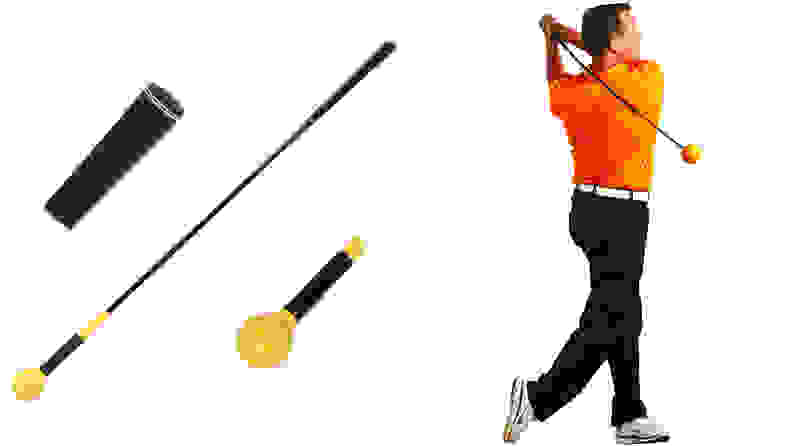 Two swing trainers, one from Tebru, one from Orange Whip