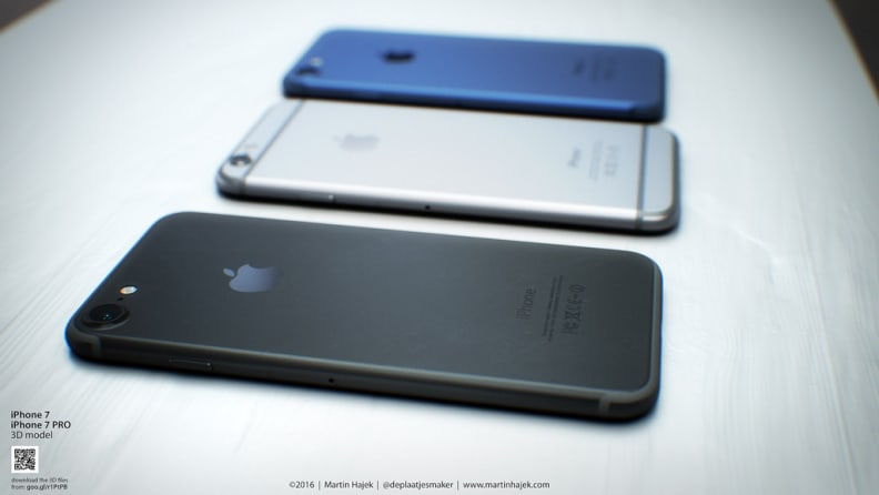 These 3D concept renders show what a glossy black iPhone 7 could look like.