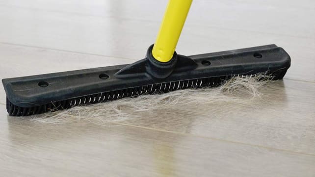 Pet hair broom