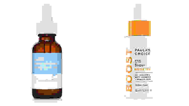 The Cosmedica Hyaluronic Acid Serum and the Paula’s Choice C15 Super Booster.