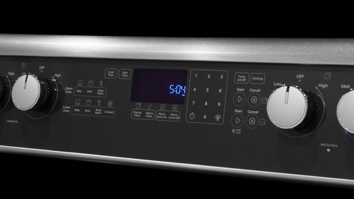 Whirlpool double oven electric cheap range