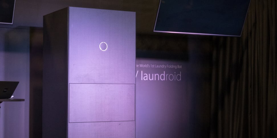Laundroid can fold and sort laundry.
