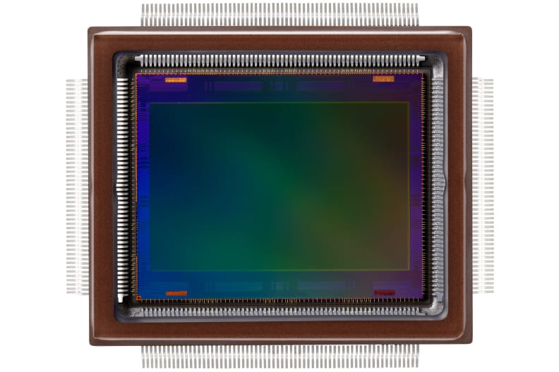 A manufacturer-supplied render of the Canon 250 megapixel APS-H CMOS sensor.