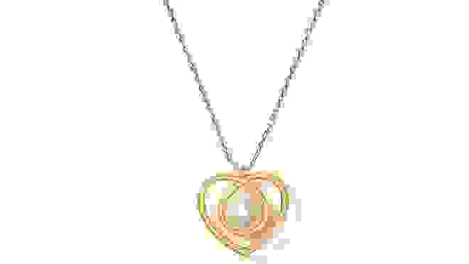 golden heart necklace with pearl by Kate Spade