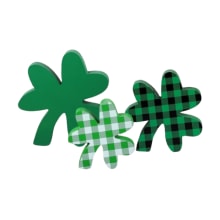 Product image of Fovths 3 Pieces St. Patrick's Day Table Wooden Signs Shamrock