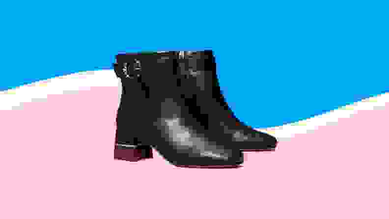 Black ankle boots.