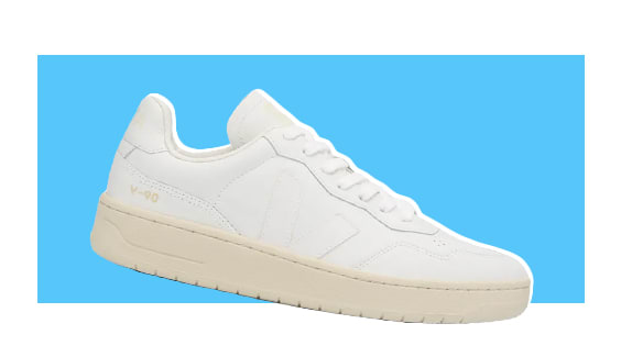 A white sneaker.