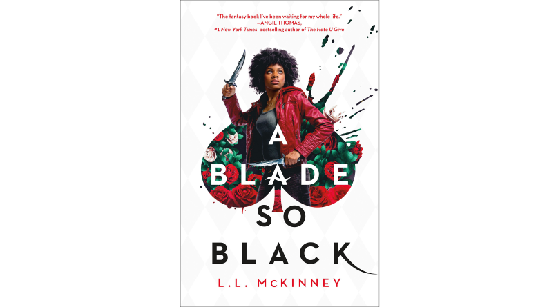 The cover of A Blade so Black showing a young Black woman holding a knife.