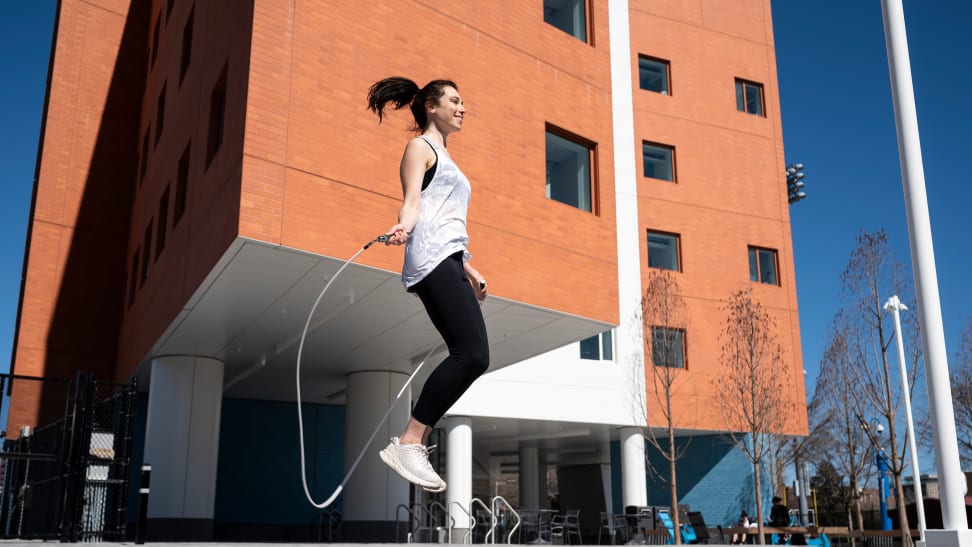 woman jumping rope with crossrope