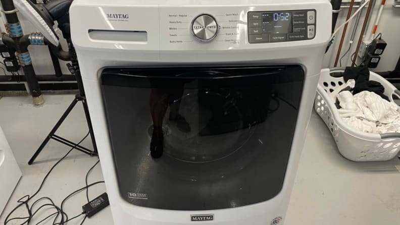 Front view of Maytag washer