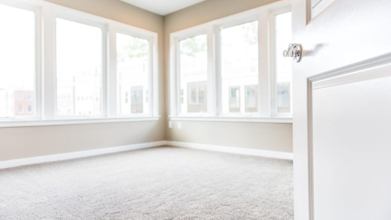 Newly installed carpet