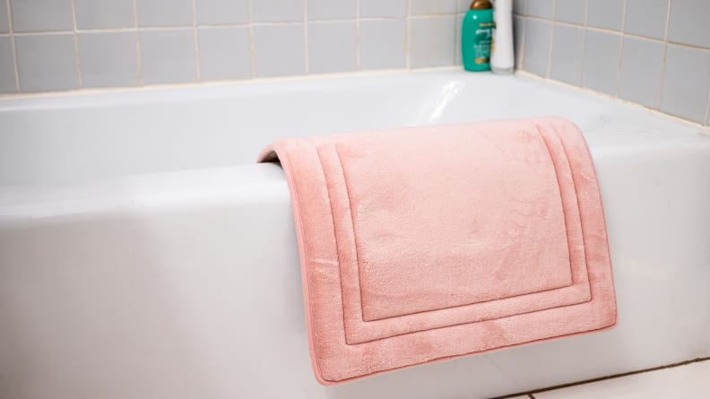 Baby Pink Bath Mat Set / Bath Mat Set Round Shaped Toilet Mat Area Rug