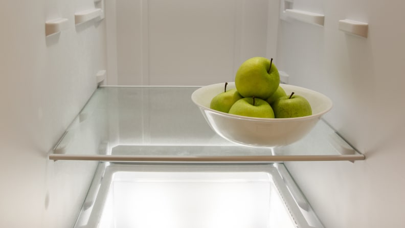 Glass shelves in the Kenmore 41173 refrigerator