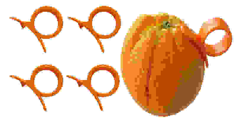 4 Round Orange (Citrus Fruit) Peelers by Chef Craft