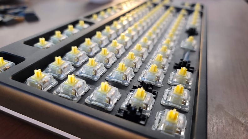 Yellow-colored keyboard switches