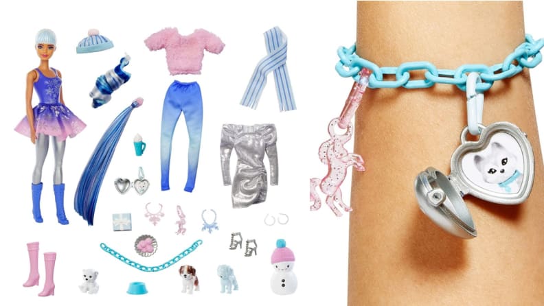 Children's charm bracelet and doll