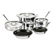 Product image of All-Clad 10-Piece Nonstick Cookware Set Stainless Steel