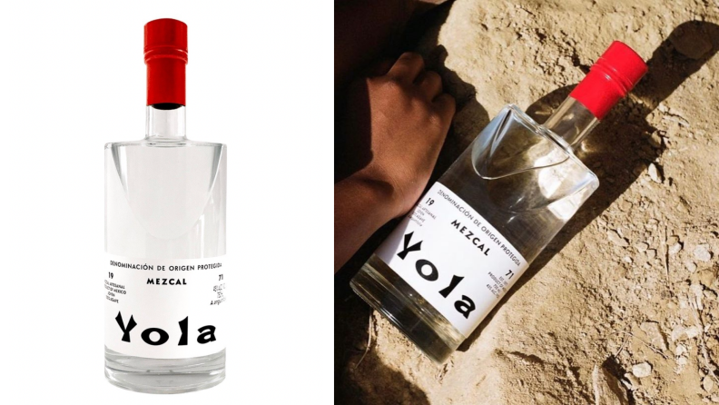 A bottle of Yola Mezcal.