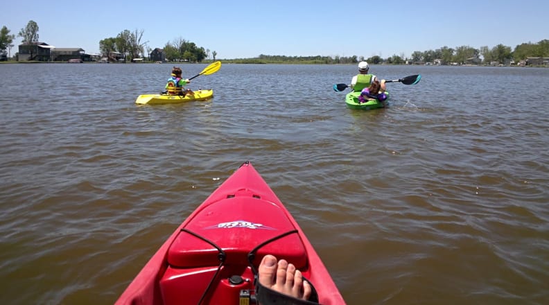 View from the pedal-powered Hobie Mirage kayak