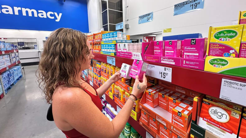 Jessica Roderick looks at vitamins at Sam's Club