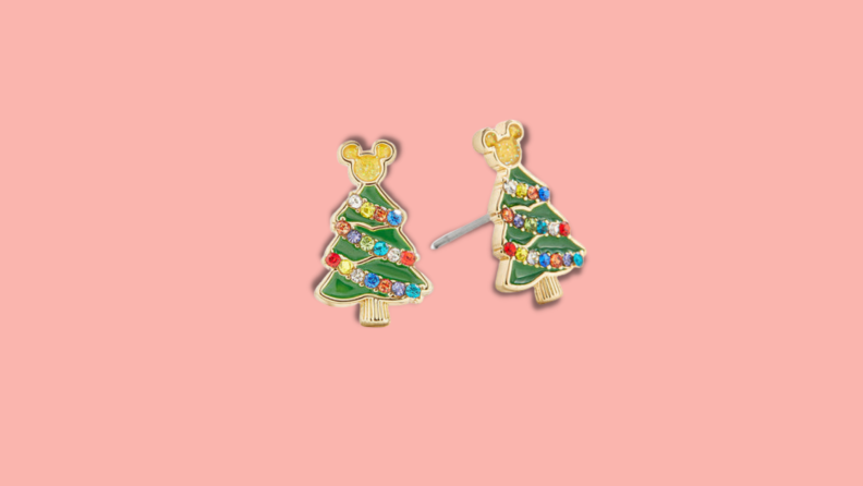 christmas tree stud earrings