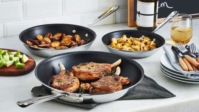 A homecooked meal simmers on All-Clad cookware.
