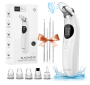 Two pore vacuums on a gray background with an illustration of a facial pore
