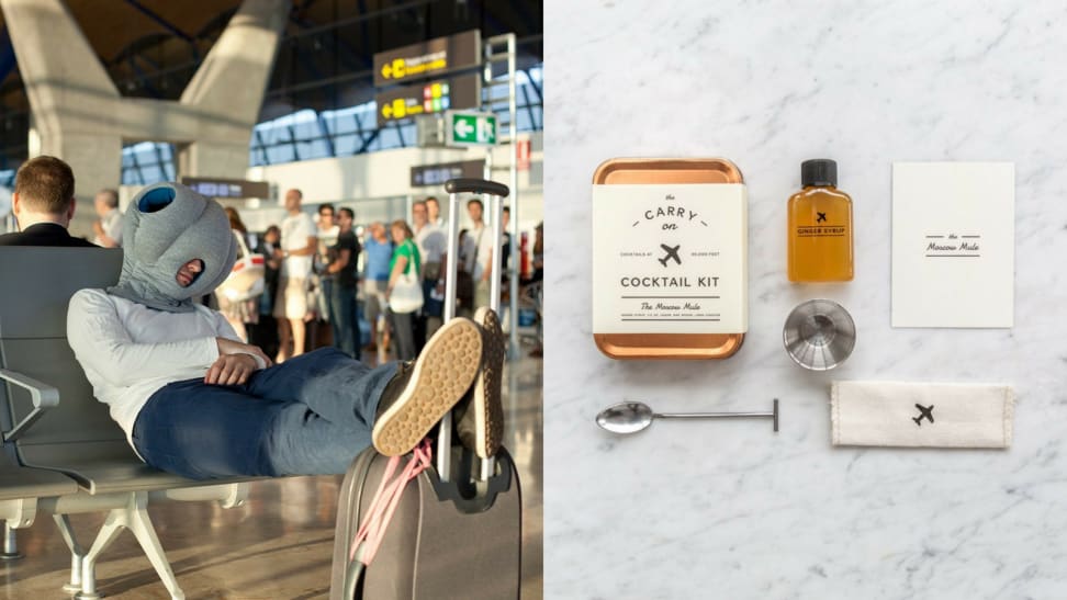 Ostrich Travel Pillow & travel cocktail kit