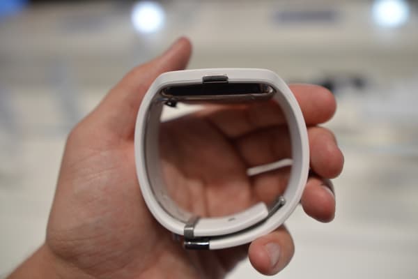The Sony SmartWatch 3's button side