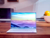 The Dell XPS 13 on a kitchen island