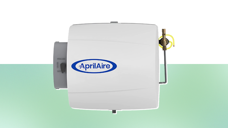 Product shot of the Aprilaire 500 Automatic Compact Whole Home Humidifier.