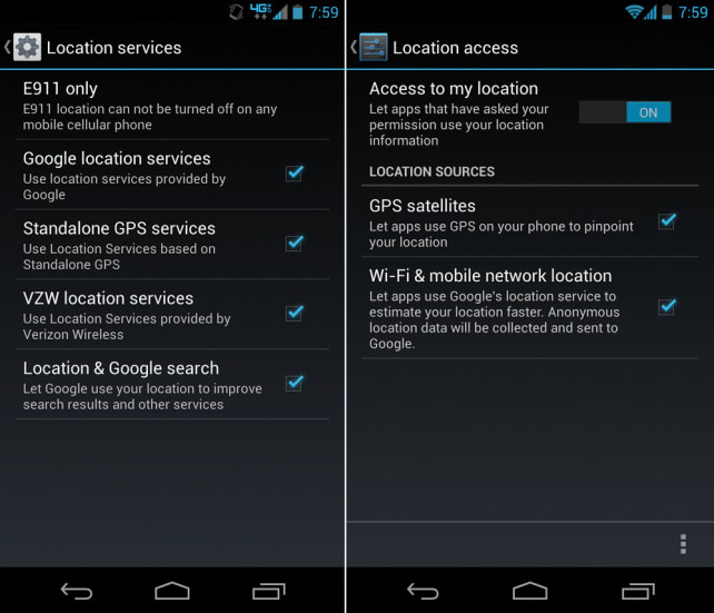 Android Location Services