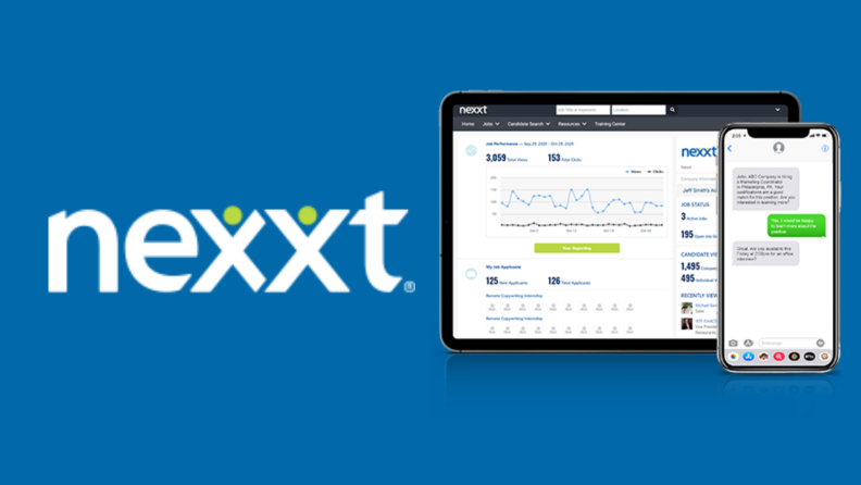 Nexxt logo and computer screen.