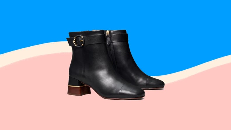 Black ankle boots.