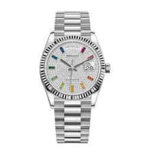 Product image of Rolex Day-Date 36 Automatic Diamond Pave Dial 18kt White Gold President Watch