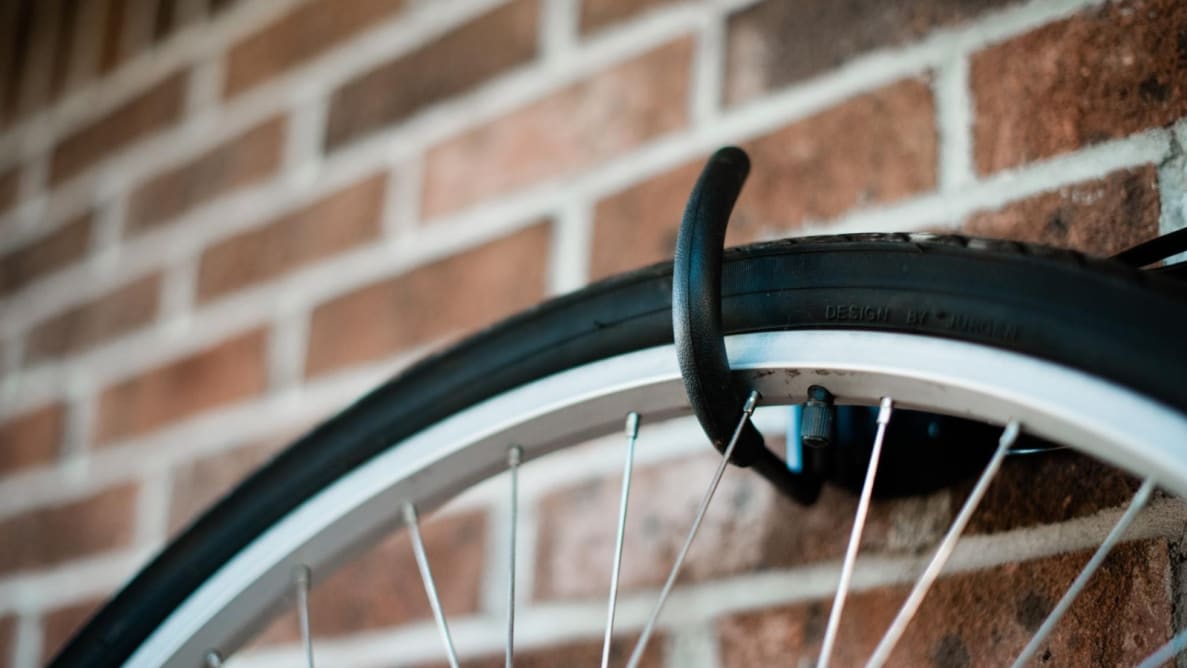 ibera horizontal bicycle bike wall hanger
