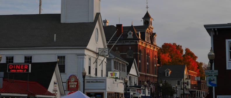 A photo of a town taken by the Panasonic Lumix GM5.