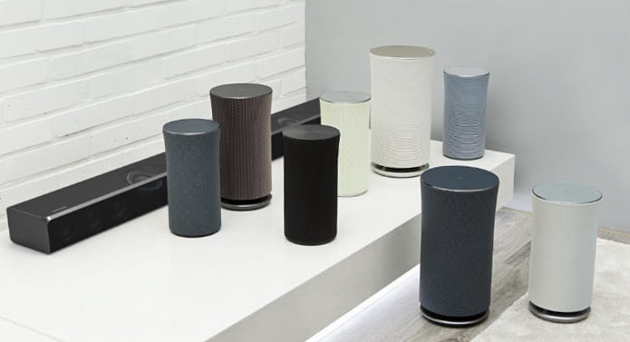 Samsung soundbar featuring Dolby Atmos technology for Wireless Audio 360 audio series