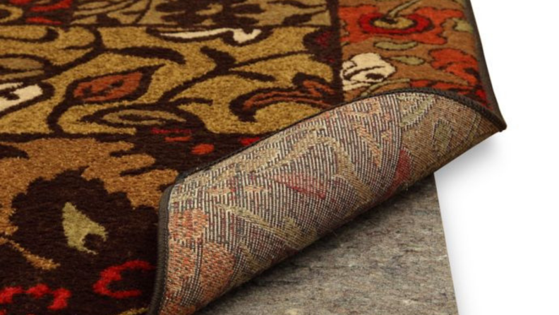 A Mohawk rug pad beneath an area rug