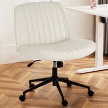 Product image of EDX Armless Office Chair Criss Cross Legged Chair with Wheels
