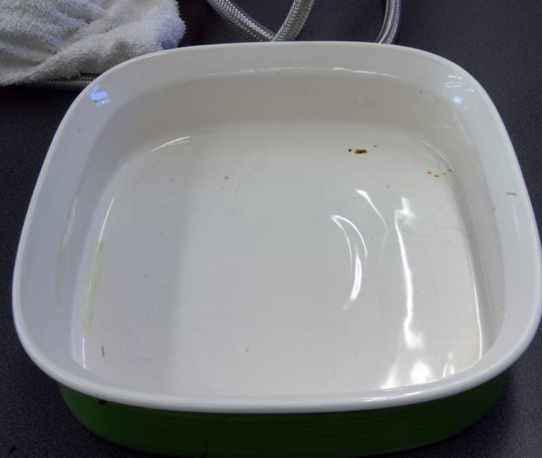 KitchenAid KDTM354DSS lasagna after tough cycle