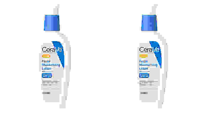 The CeraVe Oil-Free Face Moisturizer with Sunscreen.
